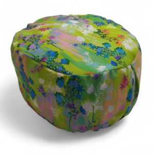 Cuffietta elastico - Fiori verdi