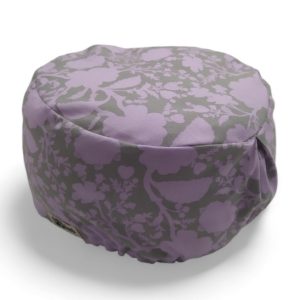 Cuffietta elastico - Fiori grigio e lilla